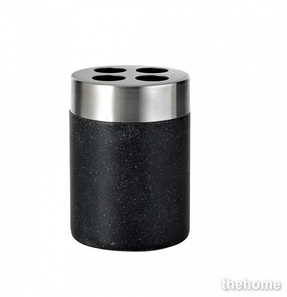 Стакан для зубных щеток Ridder Stone 22010210, черный - TheHome