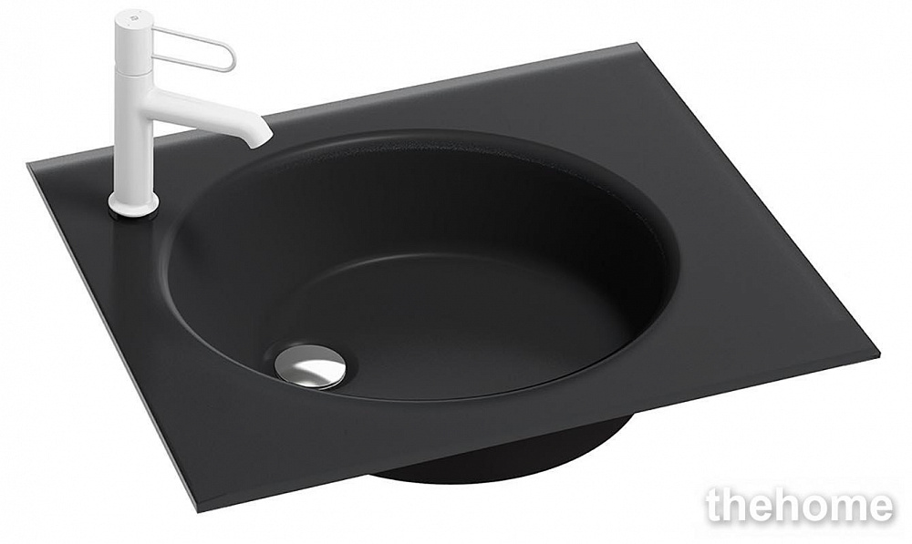 Стеклянная раковина Jacob Delafon Odeon Rive Gauche EB2560-DE2 60 см черная матовая - TheHome