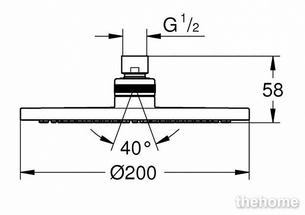 Верхний душ Grohe New Tempesta Cosmopolitan 200 27541001 (27541000) - 2