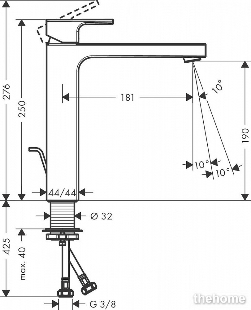 Смеситель Hansgrohe Vernis Shape для раковины 71562670 черный - 2