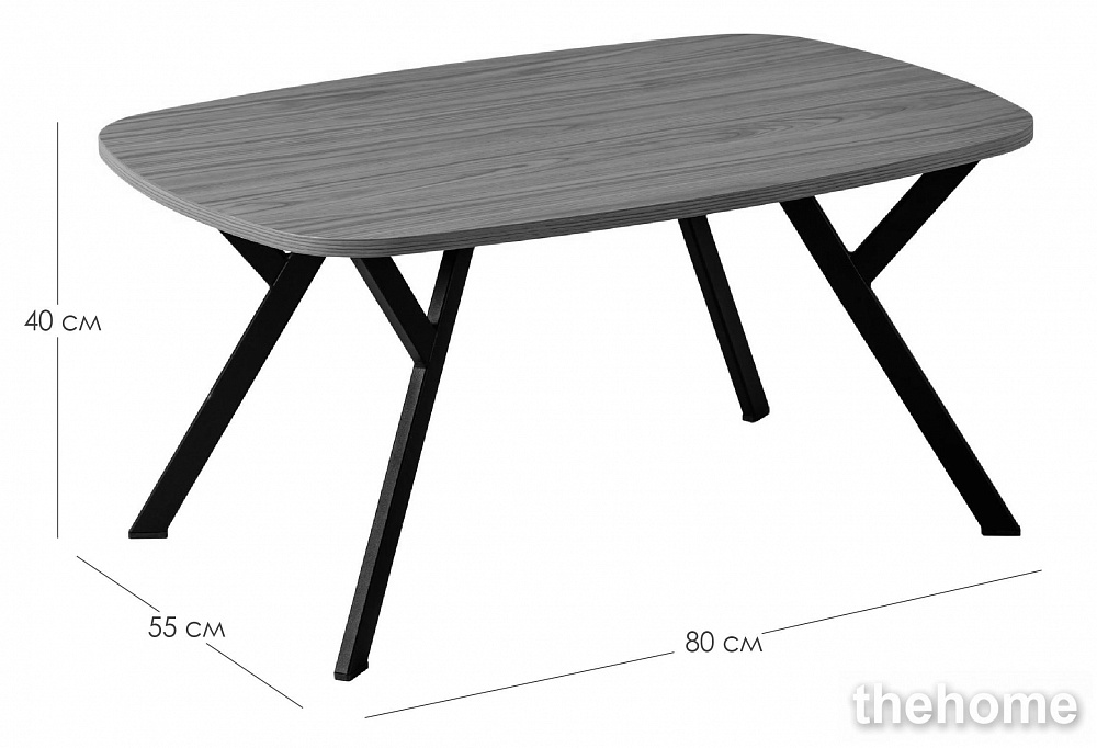 Стол журнальный R-Home Flora Q Вишня Локарно - 3