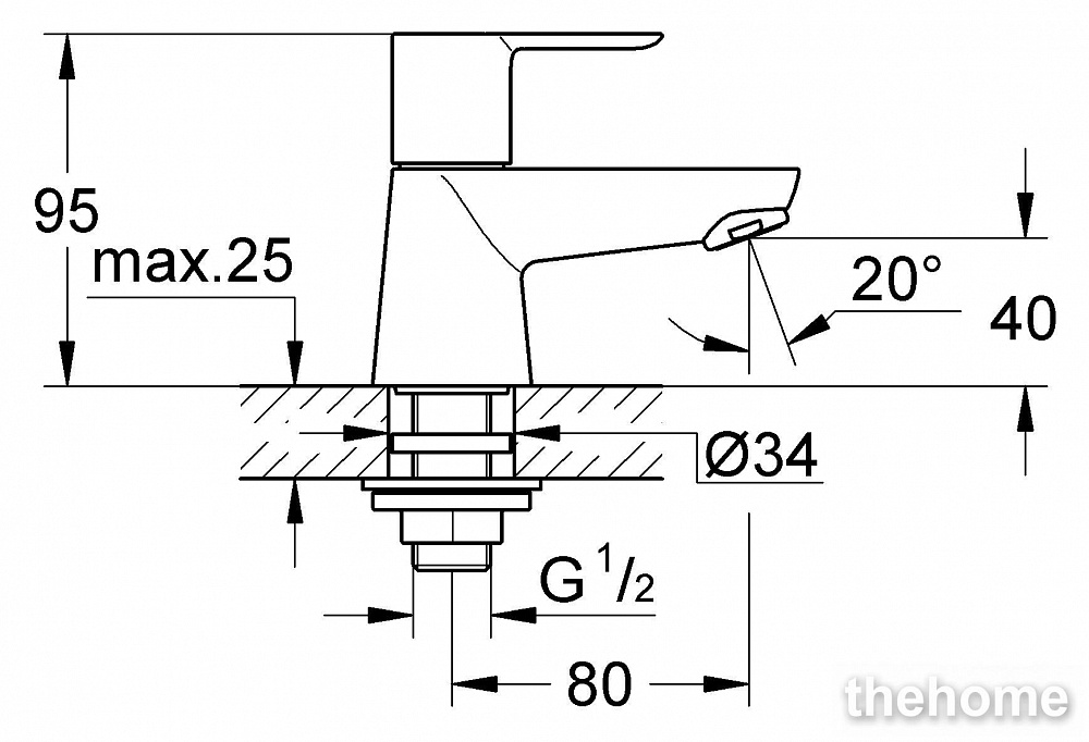 Смеситель Grohe BauEdge 20421000 для раковины - 2