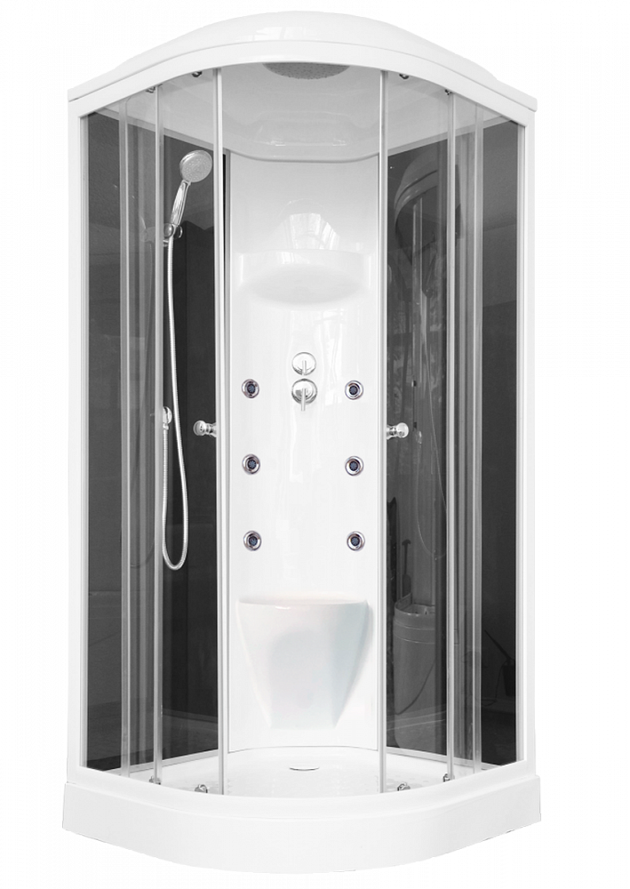 Душевая кабина Royal Bath 90HK7-BT черное/прозрачное - TheHome