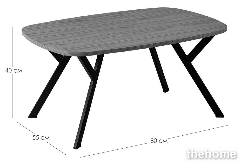 Стол журнальный R-Home Flora Q Гладстоун Табак - 3