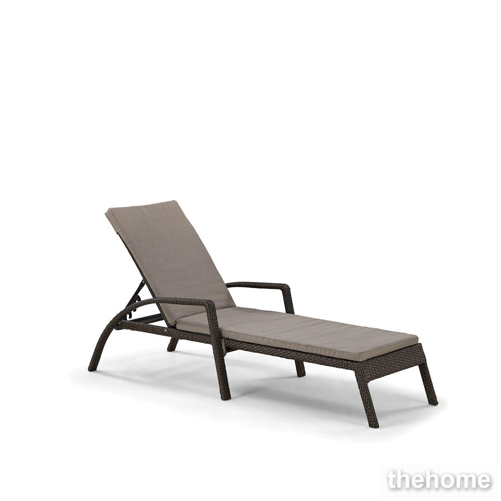 Шезлонг-лежак плетеный A30A2-W53 Brown с матрасом Afina - 2