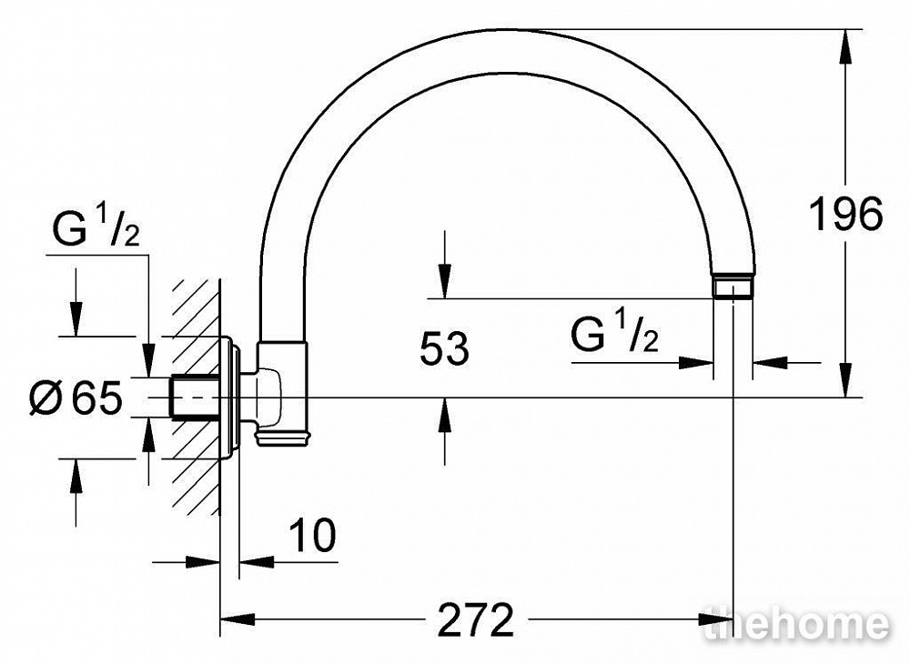Кронштейн для верхнего душа Grohe Rainshower Rustic 28384000 - 9