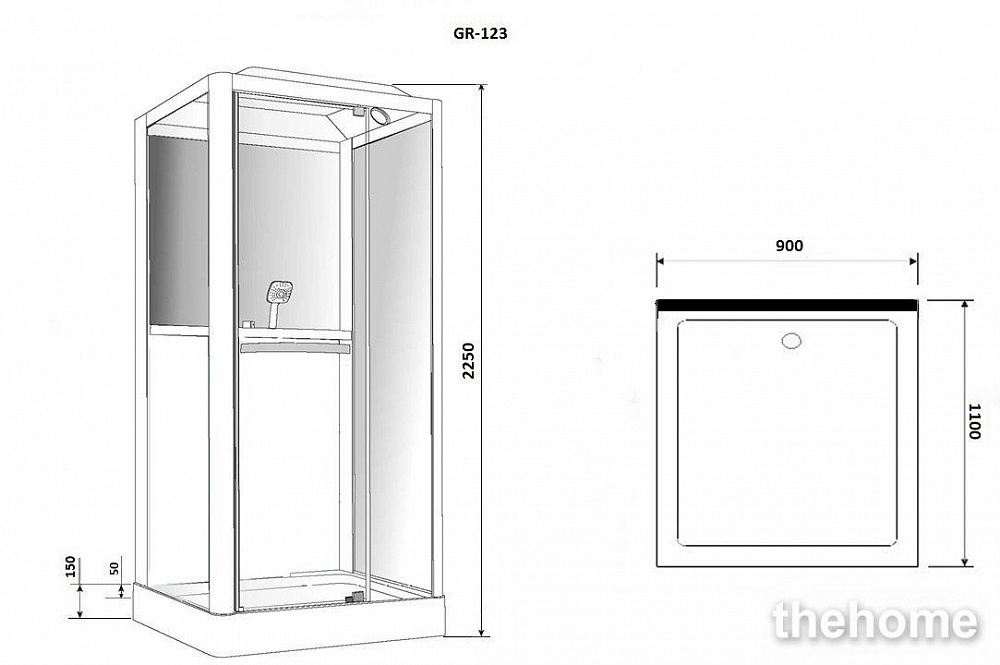 Душевая кабина Grossman GR-123 110х90х225 - 2