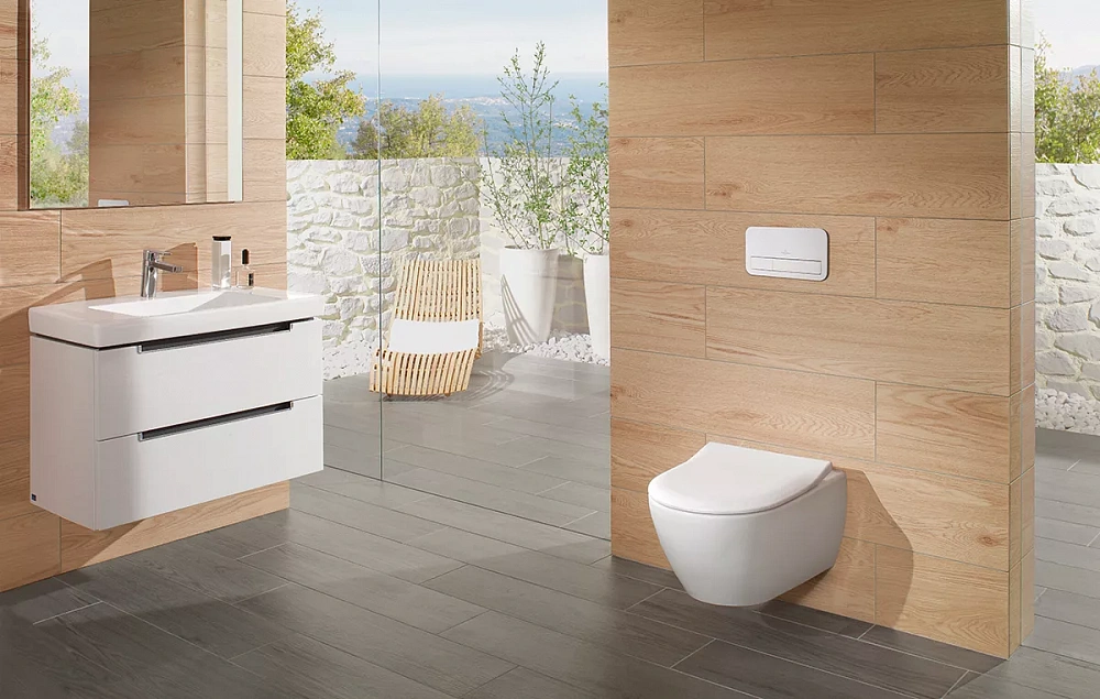 Подвесной унитаз Villeroy & Boch Subway 2.0 5614R201 alpin безободковый с тонким сиденьем микролифт - 7