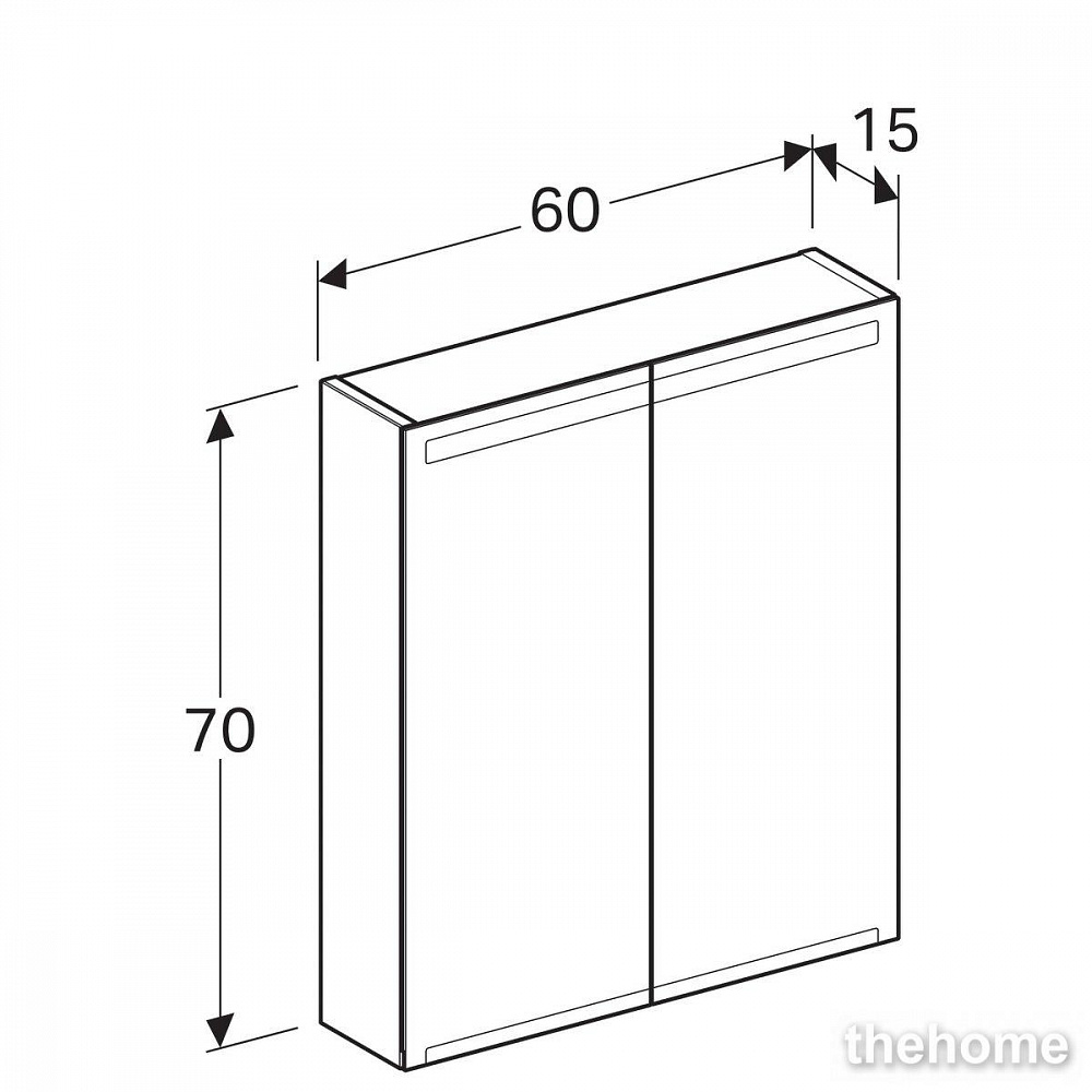 Зеркальный шкаф Geberit Option 60см 500.582.00.1 с подсветкой - 6