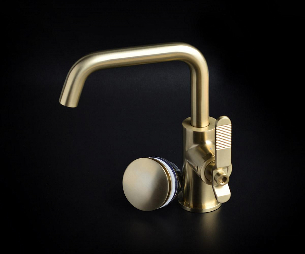 Смеситель на раковину Bronze de Luxe 1760'S LOFT матовое золото 1178CG - 3