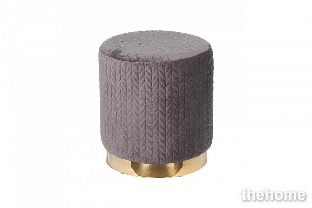 GY-BEN8143GOLD-DG Банкетка велюр темно-серый/золото d42*46см Garda Decor - TheHome