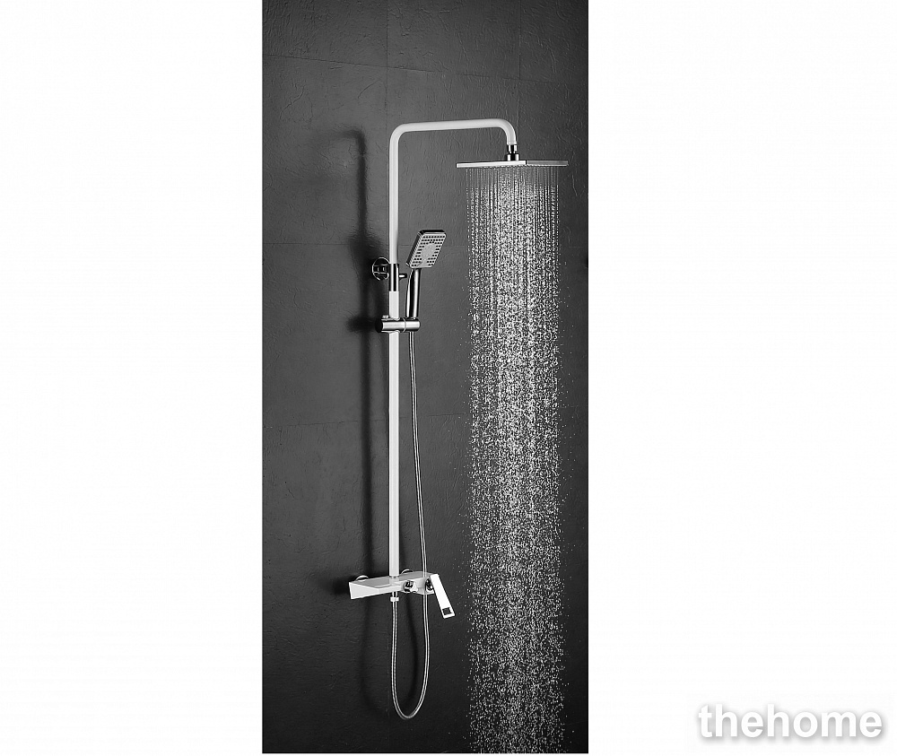 Душевой гарнитур белый/хром Bronze de Luxe QUADRO LT919WC - TheHome