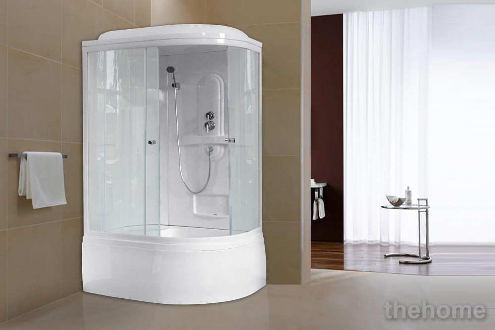 Душевая кабина Royal Bath 8120BK1-T прозрачное левая - 2