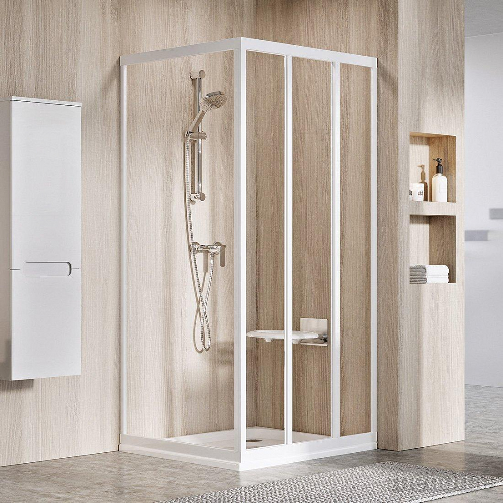 Душевая дверь Ravak SUPERNOVA ASDP3-80 белая+ прозрачное стекло - TheHome
