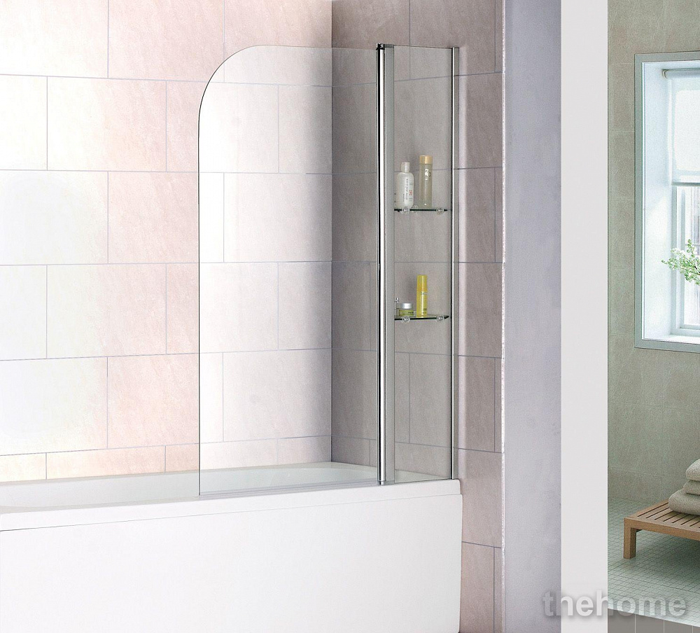 Шторка на ванну RGW Screens SC-07 1000x1500 с полками, стекло чистое - TheHome