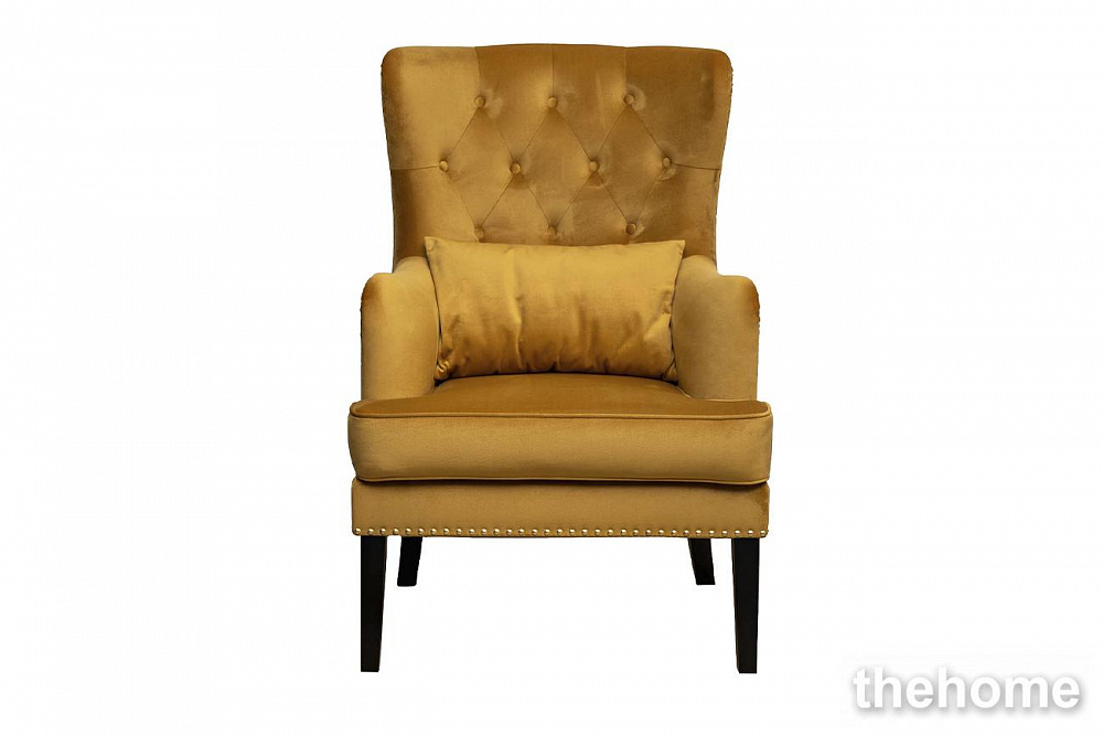 Кресло Rimini велюр горчичный Colton 022-ORANG 74*84*104см с подушкой Garda Decor - TheHome