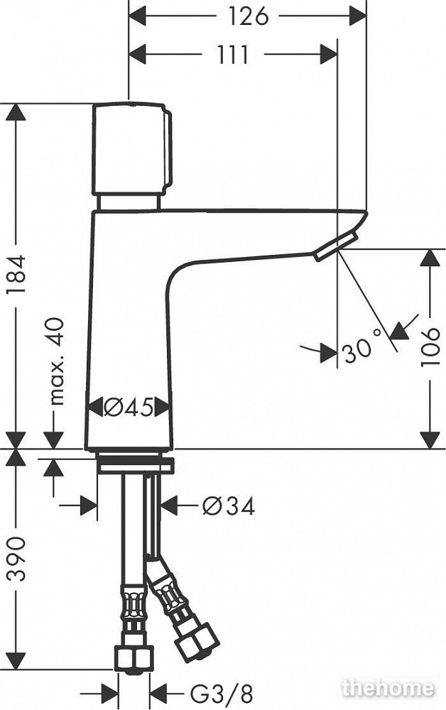 Смеситель Hansgrohe Talis E 71718000 для раковины, хром - 2
