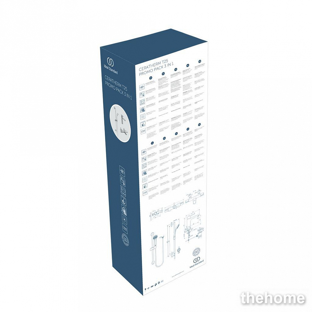 Душевой комплект Ideal Standard Ceratherm T25 3 в 1 BC984AA - 6