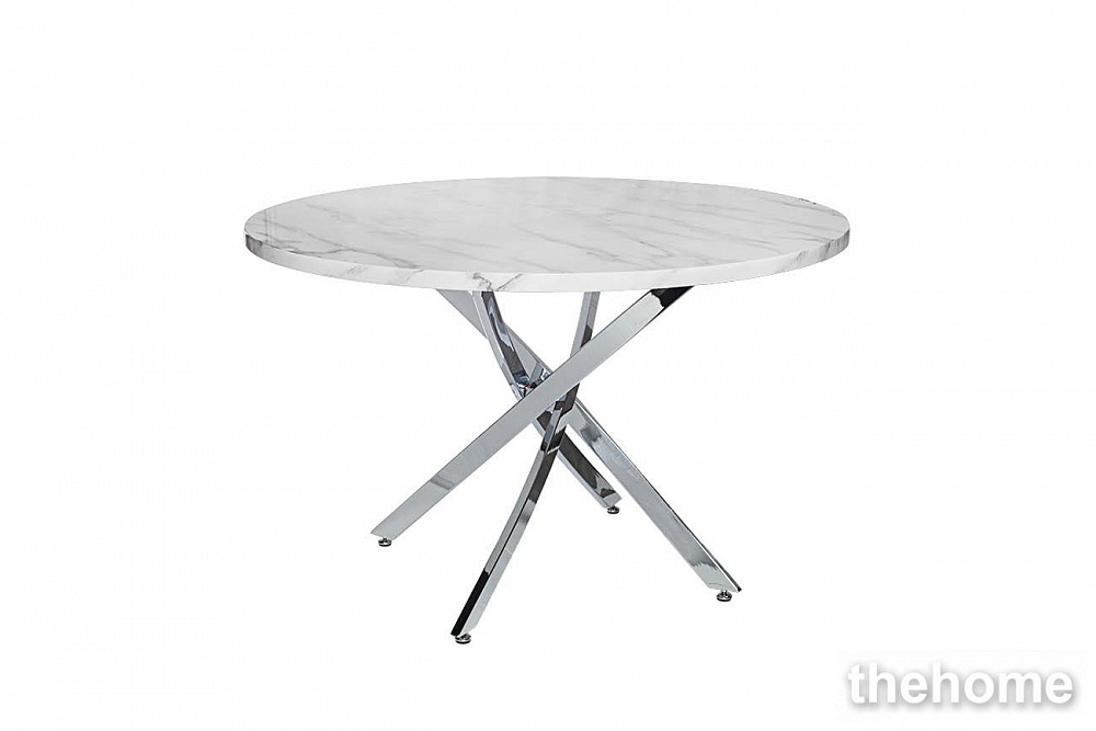 30F-STOL/OB-9571 Стол обеденный круглый d110*76см ножки хром Garda Decor - TheHome
