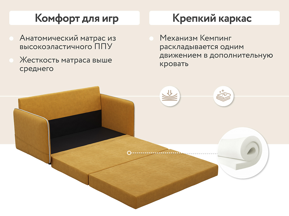 Диван прямой DeeOne Слим Kids AAA41390001 желтый - 5