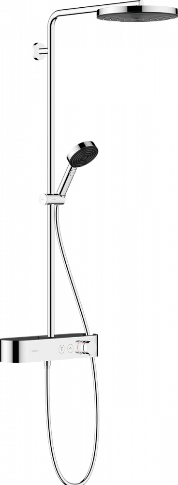 Душевая стойка Hansgrohe Pulsify Showerpipe 260 1jet EcoSmart 24221000 с термостатом, хром - TheHome