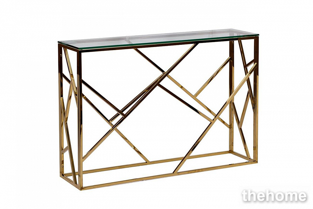 GY-CST2051214GOLD Консоль прозрачное стекло/золото30*115*78см Garda Decor - 2