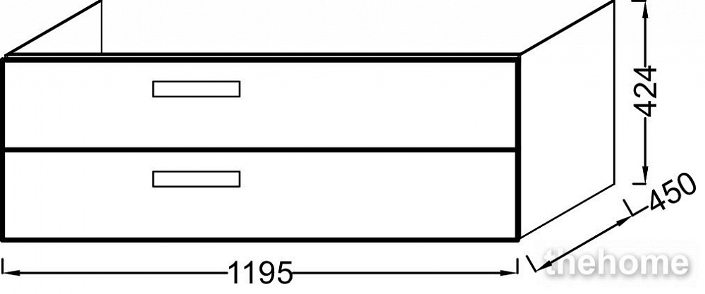 Тумба под раковину 120 см Jacob Delafon Rythmik EB1305-442 серый антрацит лак - 2