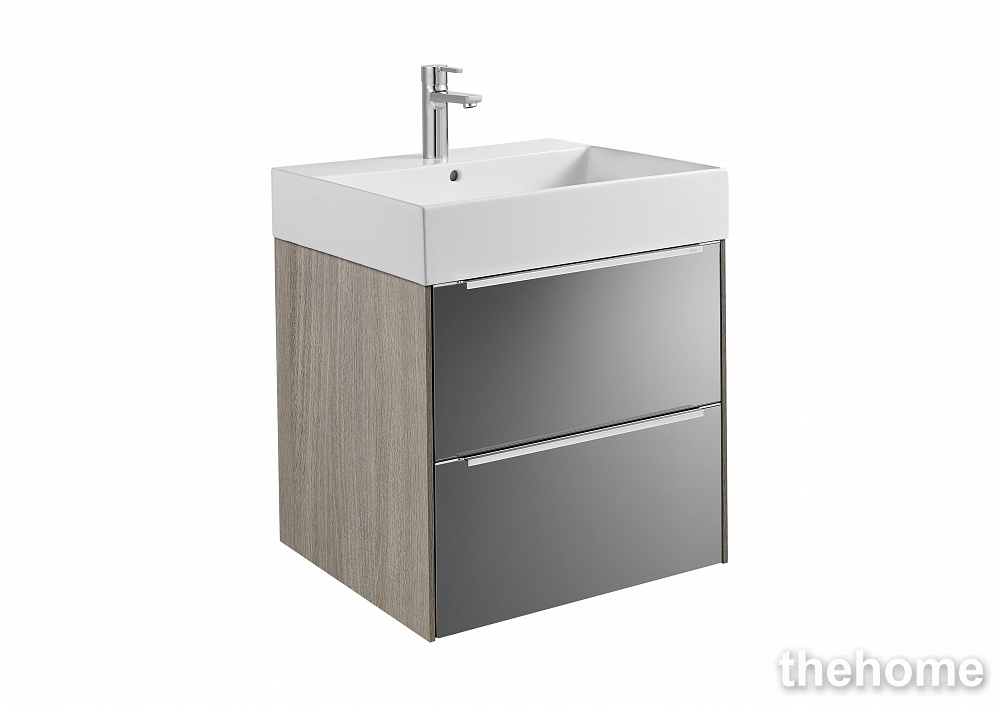 Тумба с раковиной Roca Inspira 60 см 851075403 дуб / зеркало - TheHome