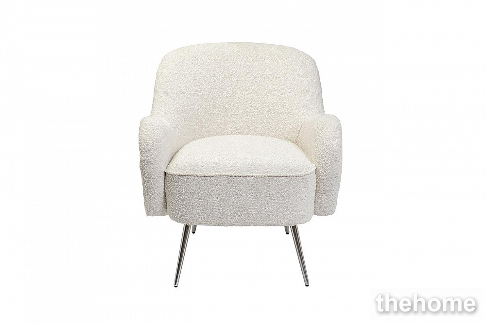 48MY-2688 CRE SL Кресло букле кремовое 72*75*76см мет.ножки Garda Decor - TheHome
