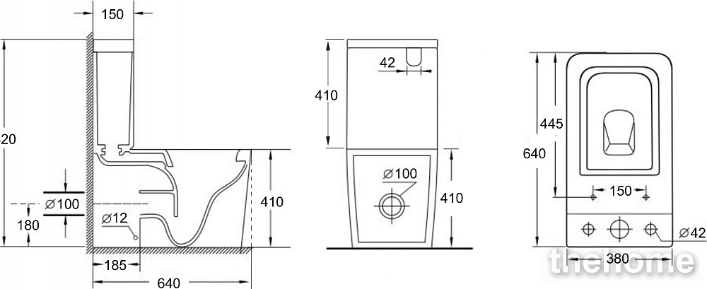 Чаша унитаза-компакта Aquanet Rimless Tavr 2.0 C1 LX-2905 - 2