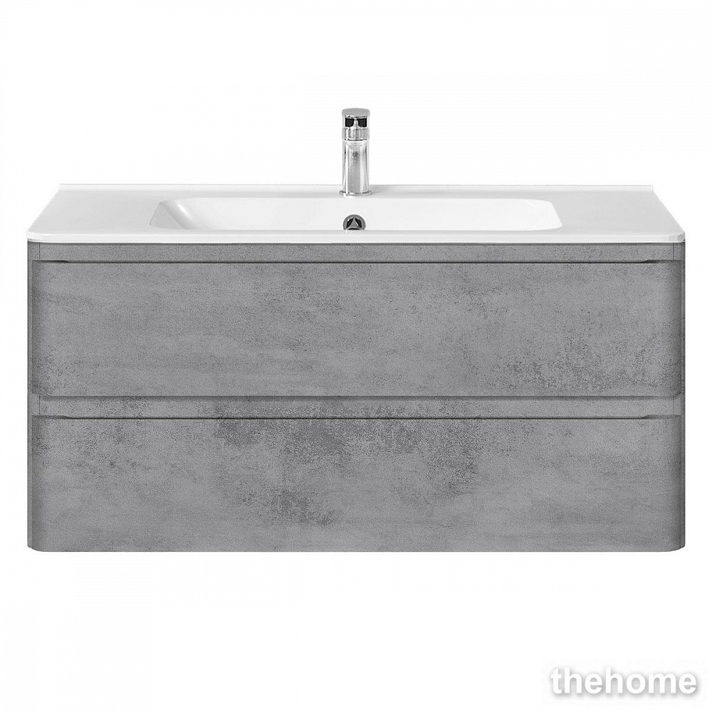 Тумба под раковину Vincea Vico 100 см подвесная, ящики soft close, Beton - 2