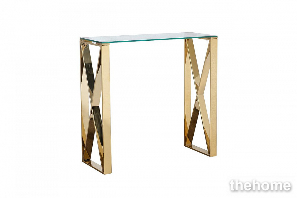 47ED-CST008/80GOLD Консоль прозр.стекло/золото 80*30*78см Garda Decor - 2