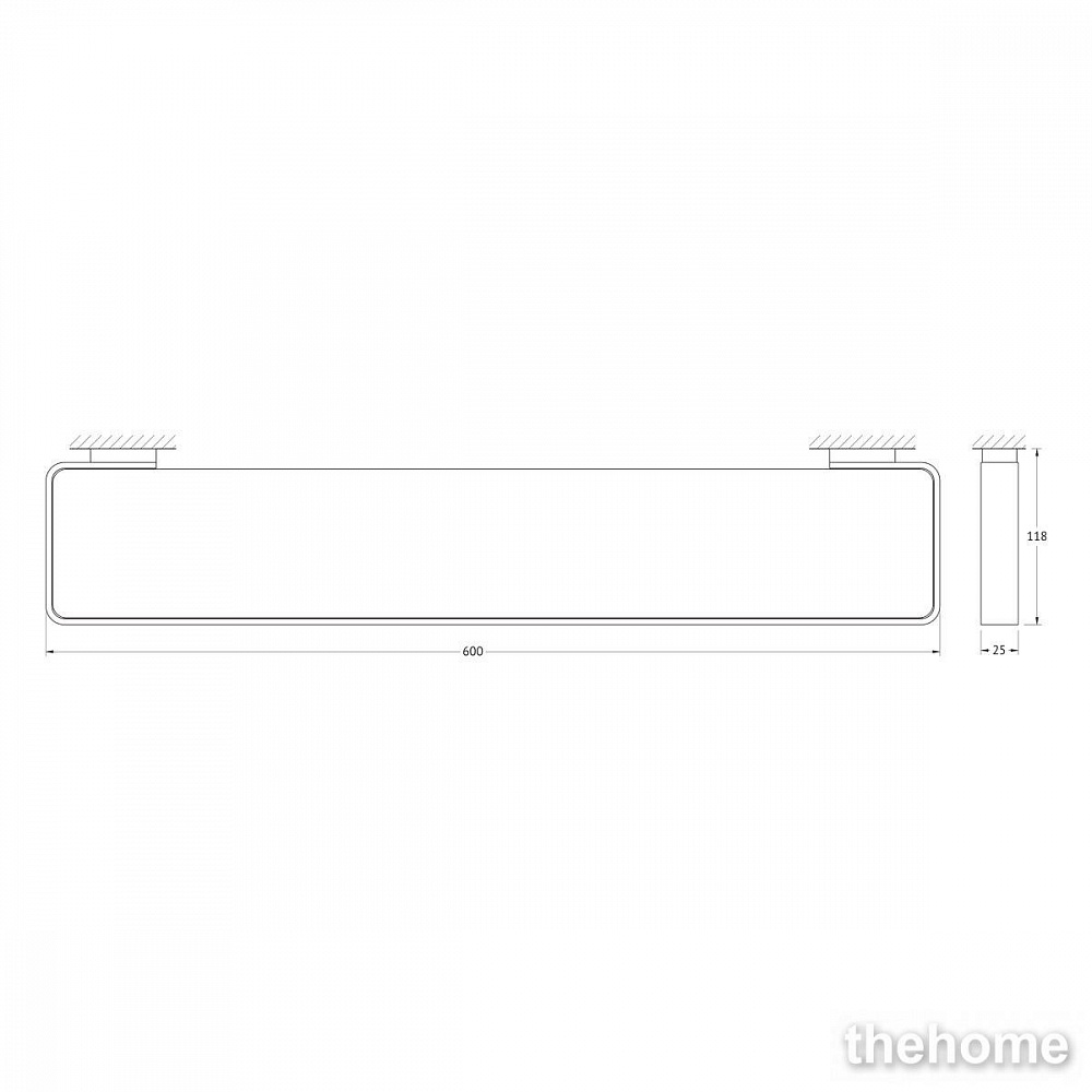 Полка стеклянная Artwelle Regen 832760A хром - 2