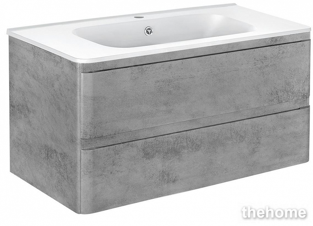 Тумба под раковину Vincea Vico 100 см подвесная, ящики soft close, Beton - TheHome