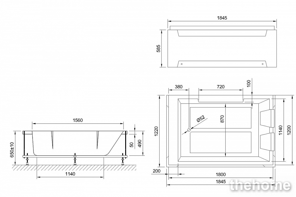 Акриловая ванна Royal Bath Triumph RB665100 180х120х65 в сборе - 7