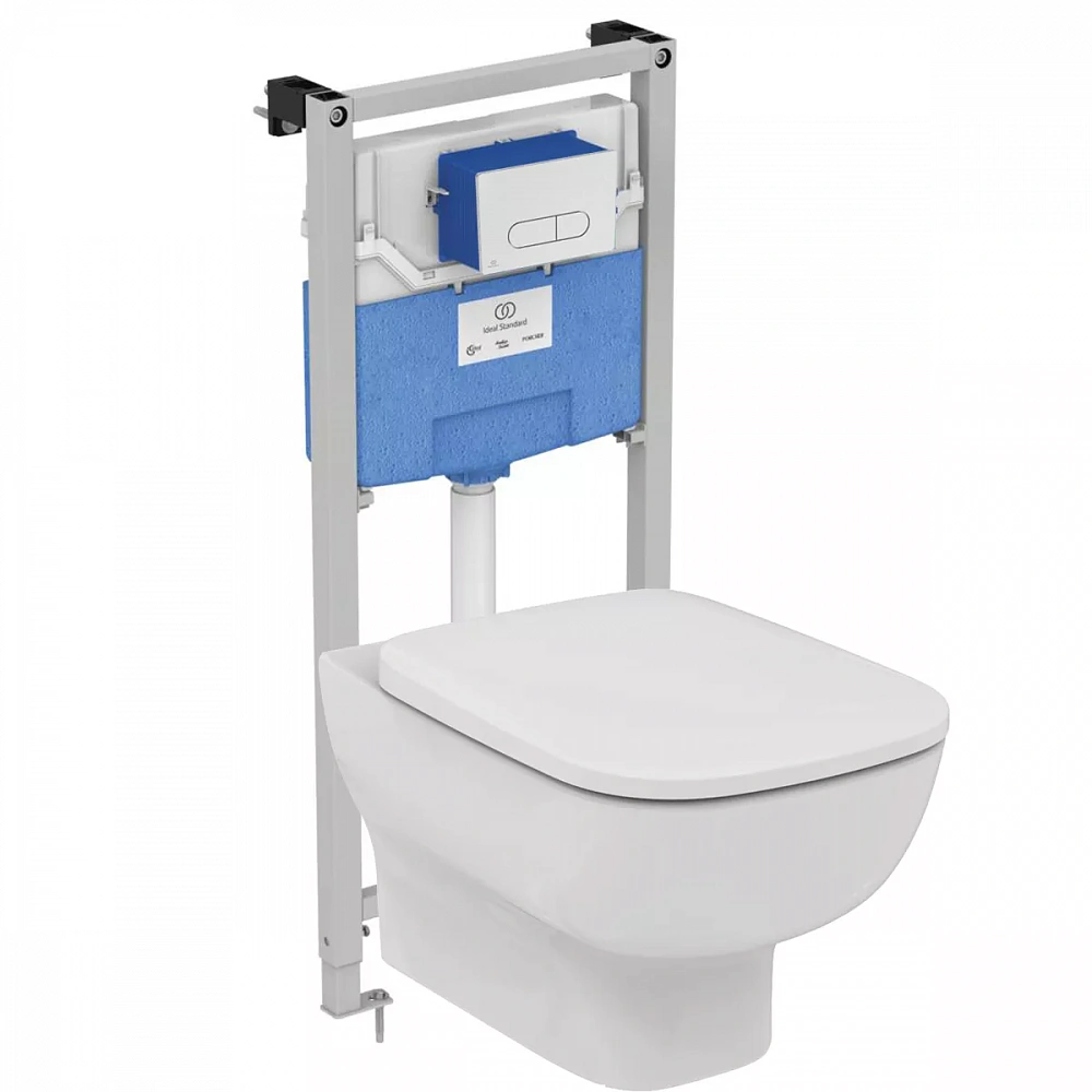 Комплект Ideal Standard Prosys Esedra подвесной унитаз + крышка-сиденье + встраиваемая инсталляция и механическая панель смыва R030001 - TheHome