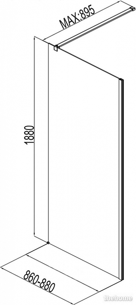 Душевая перегородка Aquanet Cinetic AE12-F-90H190U-CT 90 - 2