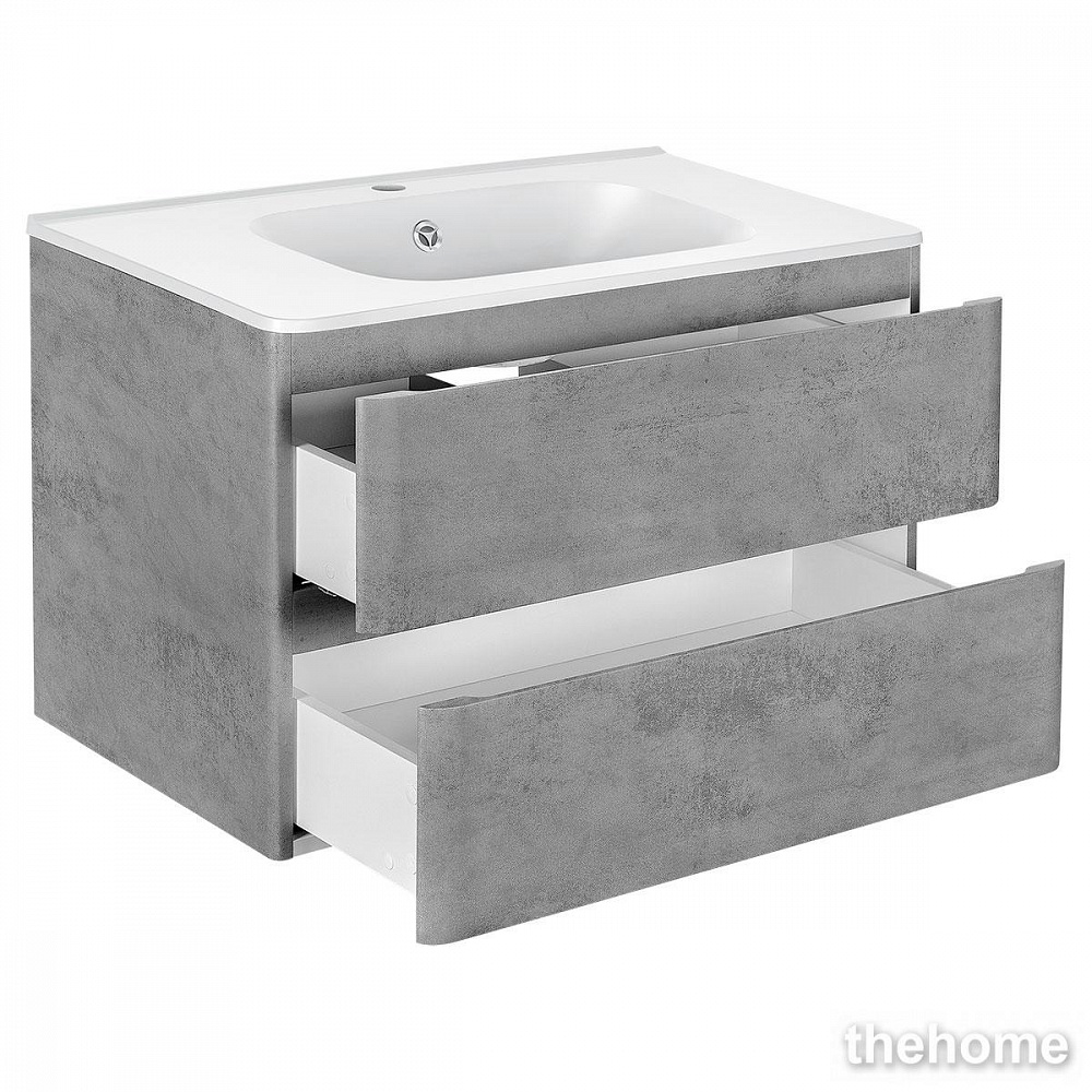 Тумба под раковину Vincea Vico 80 см подвесная, ящики soft close, Beton - 3