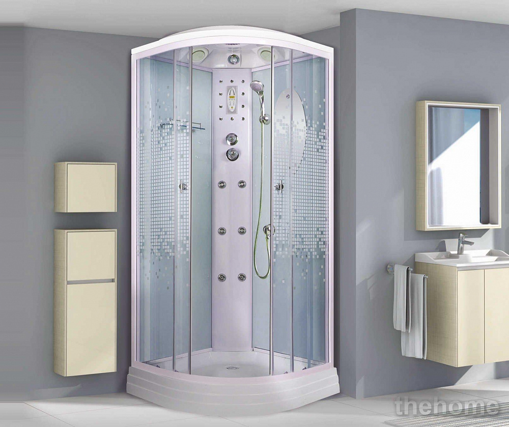Душевая кабина Niagara Premium NG-3012-01 120x120x220 с гидромассажем стекло мозаика - TheHome