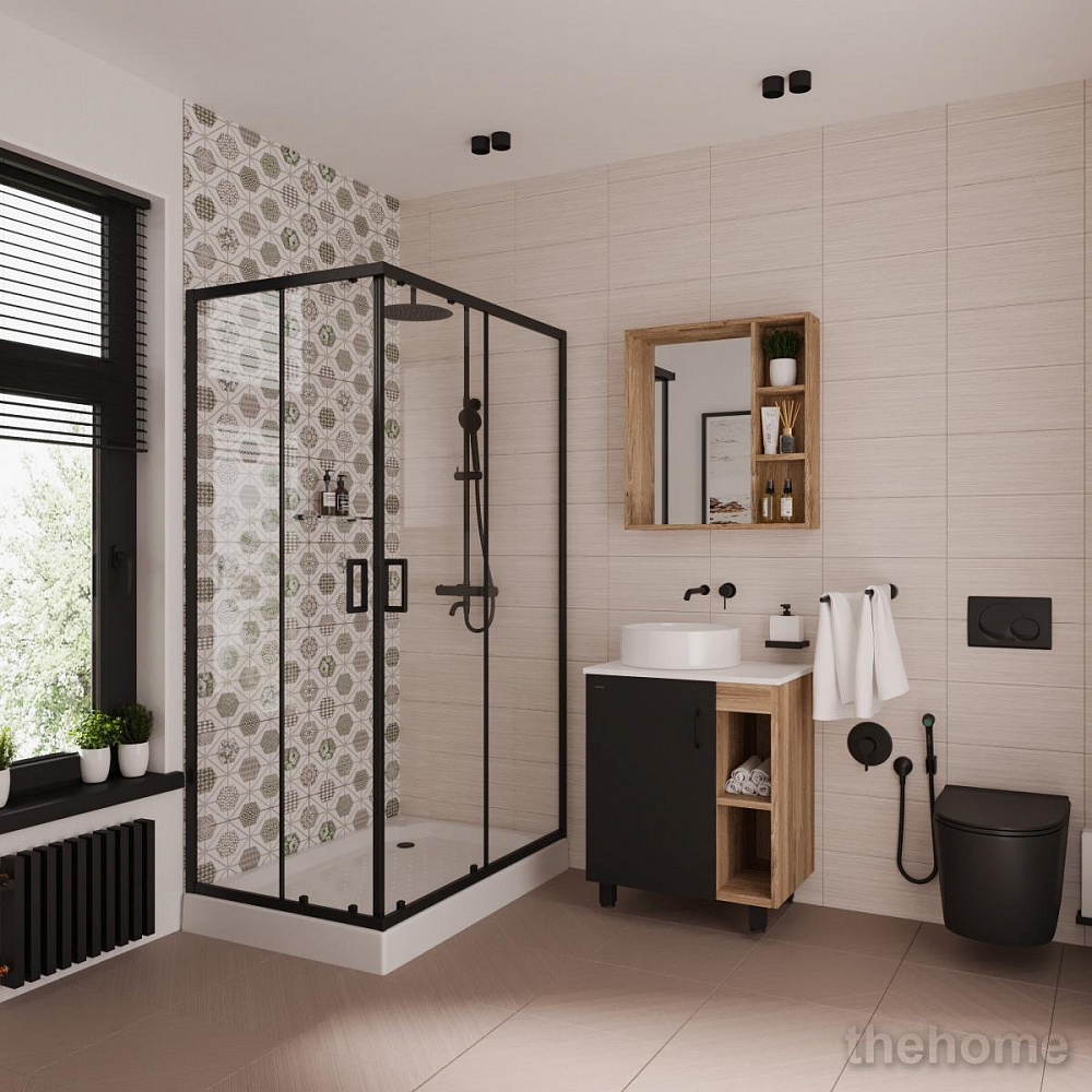 Душевой уголок Niagara Nova 68110811BLACK 120x90 см - 2