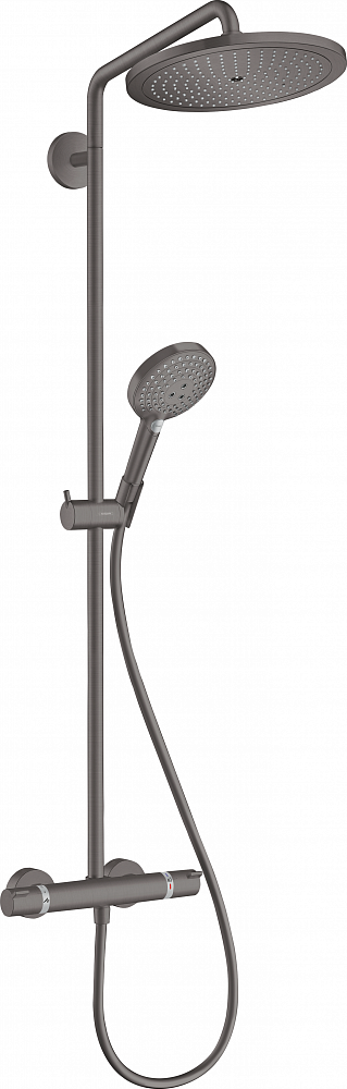 Душевая стойка Hansgrohe Croma Select S 280 1jet 26890340 с термостатом, шлифованный черный хром - TheHome
