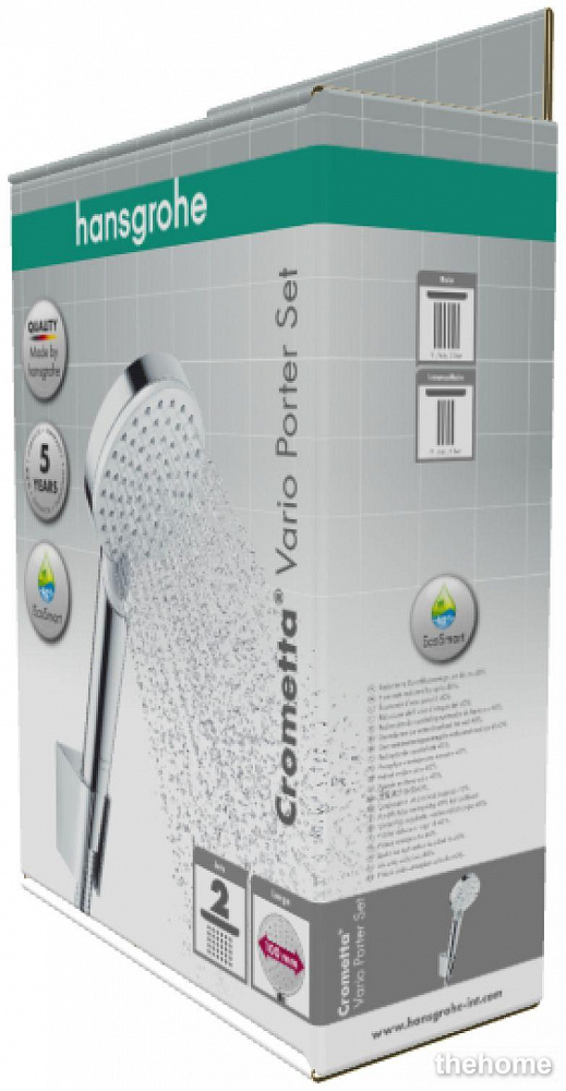 Душевой гарнитур Hansgrohe Crometta Vario EcoSmart 26693400 1,25 м, 9 л - 2