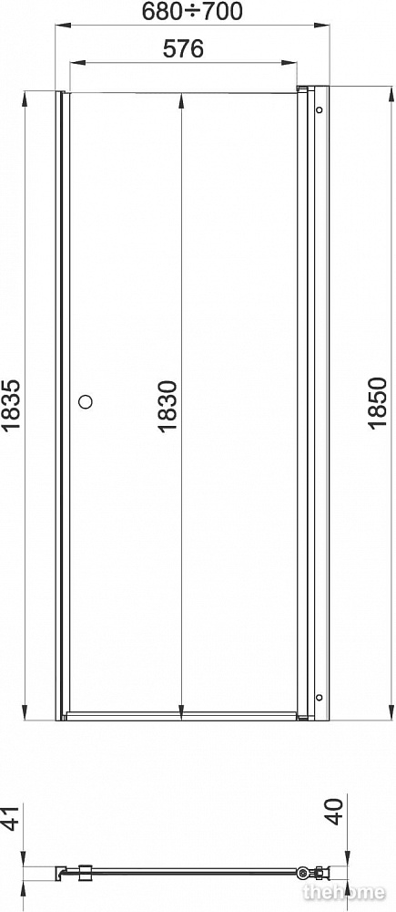 Душевая дверь Triton Уно 70x185 - 9