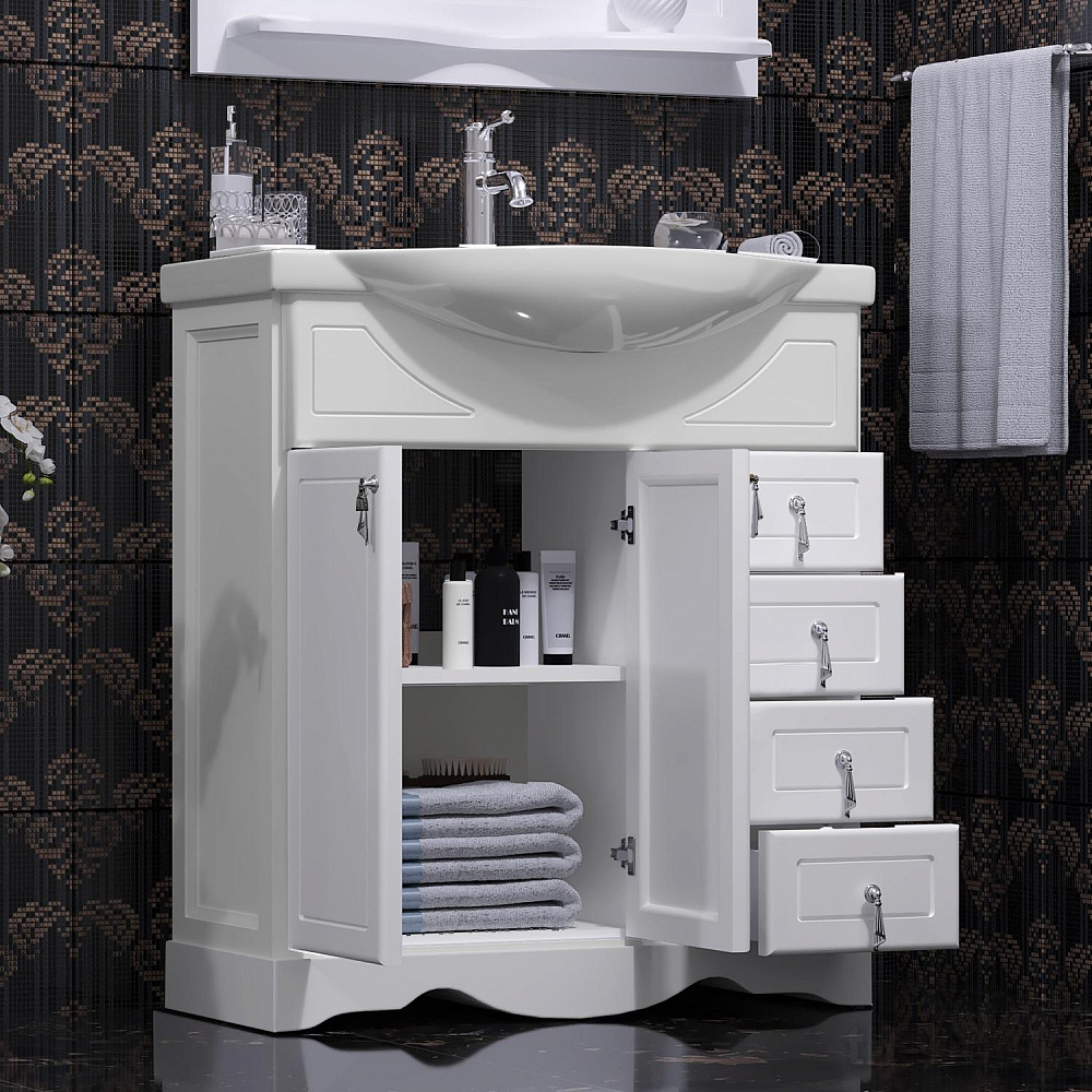 Зеркало Opadiris Клио/Тибет 75 белое - 3