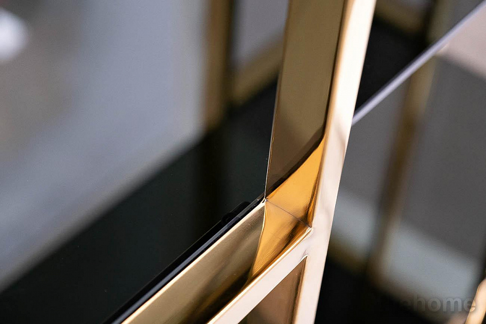 46AS-SH1537-GOLD Стеллаж золотистый/темн.ст. 100*40*180см Garda Decor - 4