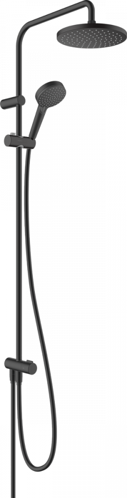 Душевая стойка Hansgrohe Vernis Blend Showerpipe 200 1jet Reno EcoSmart 26099670, матовый чёрный - TheHome
