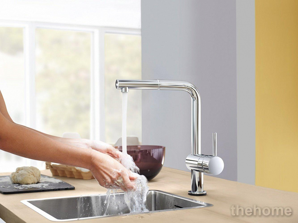 Смеситель Grohe MINTA 32168DC0 для кухни с выдвижным изливом, суперсталь - 13