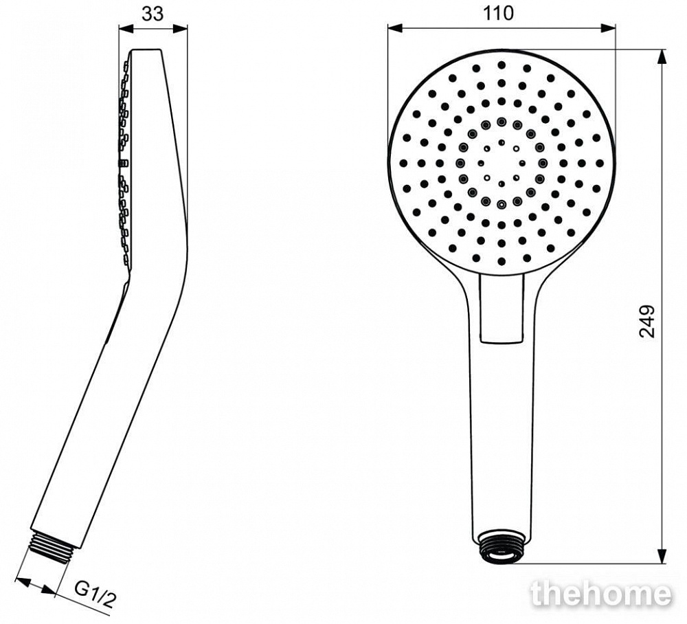 Душевая лейка Ideal Standard IdealRain Evo Round L3 B2231AA - 4