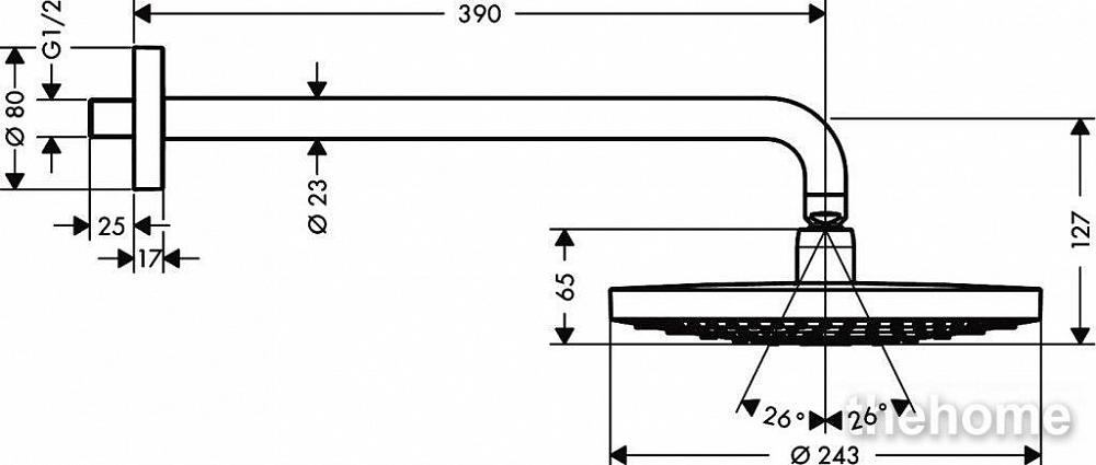 Верхний душ Hansgrohe Raindance Select S 240 2jet 26466400 - 4