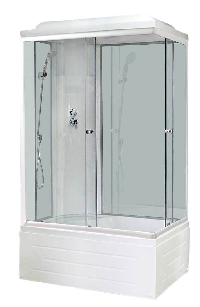 Душевая кабина Royal Bath 8100BP6-WTбелое/прозрачное левая - TheHome